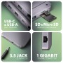 Axagon HMC-12GM2 replicatore di porte e docking station per laptop Cablato USB 3.2 Gen 2 (3.1 Gen 2) Type-C Grigio