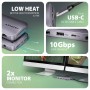 Axagon HMC-12GM2 replicatore di porte e docking station per laptop Cablato USB 3.2 Gen 2 (3.1 Gen 2) Type-C Grigio