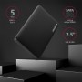 Axagon EE25-SLC contenitore di unità di archiviazione Box esterno HDD/SSD Nero 2.5"