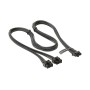 12VHPWR PCIe Adapter Kabel (schwarz, 75cm) (SS2X8P-12VHPWR-600 /) (SS-2X8P-12VHPWR-600 BLACK)