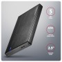 Axagon EE25-XA6C contenitore di unità di archiviazione Box esterno HDD/SSD Nero 2.5"
