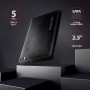Axagon EE25-A6M contenitore di unità di archiviazione Box esterno HDD/SSD Nero 2.5"