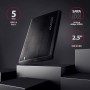 Axagon EE25-A6C contenitore di unità di archiviazione Box esterno HDD/SSD Nero 2.5"