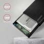 Axagon EE35-GTR USB-C 5Gbps - SATA 6G, 3.5 RIBBED box BLACK - USB Typ C Custodia per Disco Rigido (HDD) Nero 3.5"