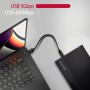 Axagon EE35-GTR USB-C 5Gbps - SATA 6G, 3.5 RIBBED box BLACK - USB Typ C Custodia per Disco Rigido (HDD) Nero 3.5"