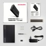 Axagon EE35-GTR USB-C 5Gbps - SATA 6G, 3.5 RIBBED box BLACK - USB Typ C Custodia per Disco Rigido (HDD) Nero 3.5"