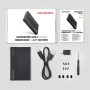 Axagon EE25-GTR USB-C 3.2 Gen 2 - SATA 6G 2.5\" externes Festplattengehäuse geriffelt Box esterno HDD/SSD Nero 2.5"