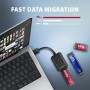 Axagon ADM2-AM USB-A 10Gbps - M.2 NVMe & SATA SSD adaptér, kabelis USB-A 10cm Box esterno SSD Nero