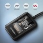 Axagon ADM2-AM USB-A 10Gbps - M.2 NVMe & SATA SSD adaptér, kabelis USB-A 10cm Box esterno SSD Nero
