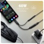 Axagon ADA-HCPD cavo audio 0,1 m USB-C, 3.5 mm USB-C Nero