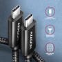 Axagon BUCM2-CM20AB Ladekabel USB-C zu USB-C 2.0, 2 m, PD 240 W 5 A, ALU - Schwarz - 2 Meter langes USB-C zu USB-C Kabel - Daten