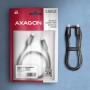 Axagon BUCM2-CM25AB Ladekabel USB-C zu USB-C 2.0, 2,5 m, PD 240 W 5 A, ALU - Schwarz - 2,5 Meter langes USB-C zu USB-C Kabel cav