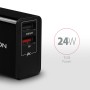 Axagon ACU-QS24 Caricabatterie per dispositivi mobili Smartphone Nero AC Ricarica rapida Interno