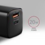 Axagon ACU-PQ20 wall charger QC3.0/AFC/FCP+ PD type-C 20 W - schwarz - USB Typ C Telefono cellulare, Smartphone, Orologio intell