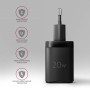 Axagon ACU-PQ20 wall charger QC3.0/AFC/FCP+ PD type-C 20 W - schwarz - USB Typ C Telefono cellulare, Smartphone, Orologio intell