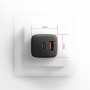 Axagon ACU-PQ20 wall charger QC3.0/AFC/FCP+ PD type-C 20 W - schwarz - USB Typ C Telefono cellulare, Smartphone, Orologio intell