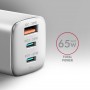 Axagon ACU-DPQ65W Caricabatterie per dispositivi mobili Telefono cellulare, Netbook, Computer portatile, Smartphone, Orologio in