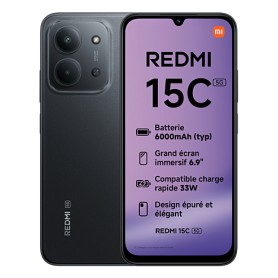 Xiaomi Redmi 15C 5G 17,5 cm (6.9") Dual SIM ibrida USB tipo-C 4 GB 256 GB 6000 mAh Nero (MZBOLIOEU)