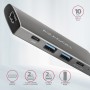 Axagon HMC-5G21 replicatore di porte e docking station per laptop Cablato USB 3.2 Gen 2 (3.1 Gen 2) Type-C Grigio