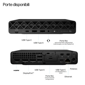HP EliteDesk 8 Mini G1a Desktop Next Gen AI PC Wolf Pro Security Edition Copilot+ PC AMD Ryzen AI 5 340 32 GB DDR5-SDRAM 512 GB  (D5BK3AT#ABZ)