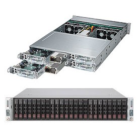 Supermicro SuperServer 2028TP-HTTR Intel® C612 LGA 2011 (Socket R) Armadio (2U) Nero (SYS-2028TP-HTTR)