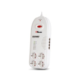 Hamlet Multipresa Filtrata con adattatore Powerline 200bit Switch 4 porte interuttore termico (HNPL200P4)