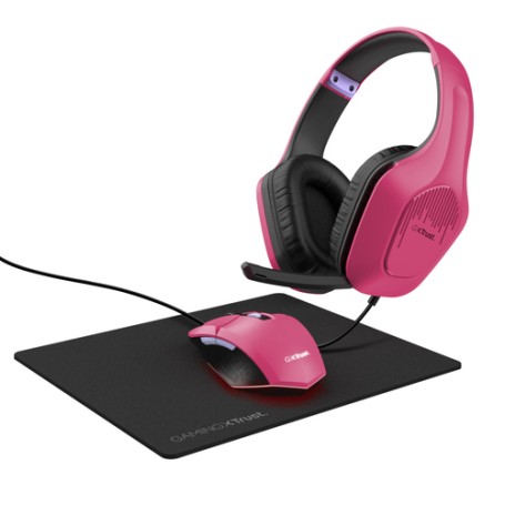 Trust GXT 790 Auricolare Cablato A Padiglione Giocare Nero, Rosa (25179)