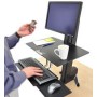 Ergotron WorkFit-S, Single LD with Worksurface+ Nero Pannello piatto Supporto multimediale (33-350-200)