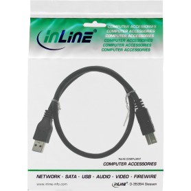 InLine Cavo USB 3.0 A maschio / B maschio, nero, 5m (35350)