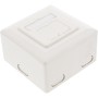 InLine Scatola prese Cat.6, 2x RJ45 F, esterno o ad incasso, orizzont., bianca (75602J)