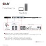 CLUB3D CSV-1543 hub di interfaccia USB 3.2 Gen 2 (3.1 Gen 2) Type-C 10000 Mbit/s Nero, Argento