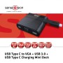 CLUB3D USB Type C to VGA + USB 3.0 + USB Type C Charging Mini Dock (CSV-1532)