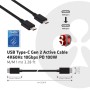 CLUB3D 0.8m, 2xUSB3.1-C cavo USB 0,8 m USB 3.2 Gen 2 (3.1 Gen 2) USB C Nero (CAC-1522)