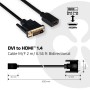 CLUB3D DVI to HDMI 1.4 Cable M/F 2m/6.56ft Bidirectional (CAC-1211)