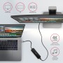 Axagon HMC-6H4A replicatore di porte e docking station per laptop Cablato USB 3.2 Gen 1 (3.1 Gen 1) Type-C Nero, Grigio