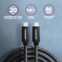 Axagon BUCM32-CM20AB cavo USB USB 3.2 Gen 2x2 2 m USB C Nero