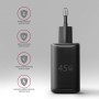 Axagon ACU-PQ45 QC 3.0, 4.0/AFC/FCP/PPS/PD, 45W, schwarz - Netzladegerät mit USB-A und USB-C Schnittstelle Telefono cellulare, 
