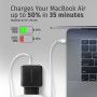 Axagon ACU-PQ45 QC 3.0, 4.0/AFC/FCP/PPS/PD, 45W, schwarz - Netzladegerät mit USB-A und USB-C Schnittstelle Telefono cellulare, 