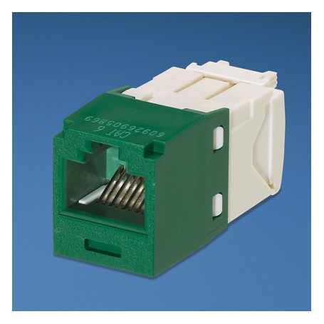 Panduit UTP RJ-45 MiniJack kat6, green/white (CJ688TGGR)