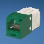 Panduit UTP RJ-45 MiniJack kat6, green/white (CJ688TGGR)
