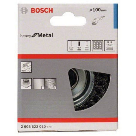 Bosch 2 608 622 010 Ruota a raggi di filo di acciaio Spazzola a forma di tazza 10 cm (2608622010)