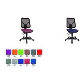 TopsTar Bürodrehstuhl Sitzhöhe 430-510mm blau mit Lendenwirbelstütze ohne Armlehnen (AN800G260)