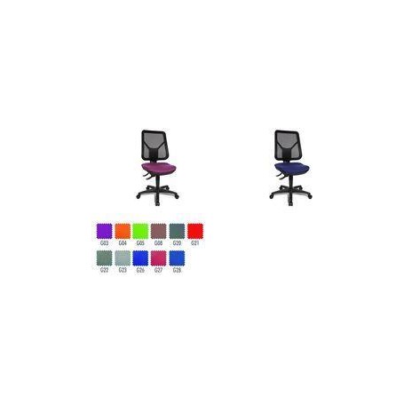 TopsTar Bürodrehstuhl Sitzhöhe 430-510mm rot mit Lendenwirbelstütze ohne Armlehnen (AN800G210)