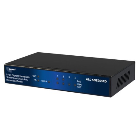 ALLNET ALL-SG8205PD switch di rete Non gestito L2 Gigabit Ethernet (10/100/1000) Supporto Power over Ethernet (PoE) Nero