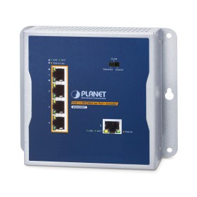 PLANET WGS-E304PT Industrial PoE+ Wall-mounted Extender 1-Port PoE++ to 4-Port Ricevitore e trasmettitore di rete Blu