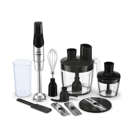 Krups Perfect Mix HZ95JD 0,8 L Frullatore ad immersione 1200 W Nero, Acciaio inox