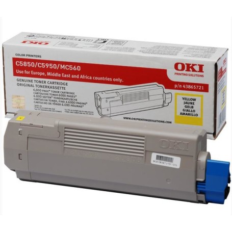 OKI 43865721 cartuccia toner 1 pz Originale Giallo (43865721)