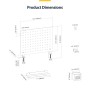 StarTech.com Pannello forato portautensili in acciaio con accessori, 42x32 cm, portaoggetti da scrivania, pannello forato da tav (1612B-DESK-PEGBOARD)
