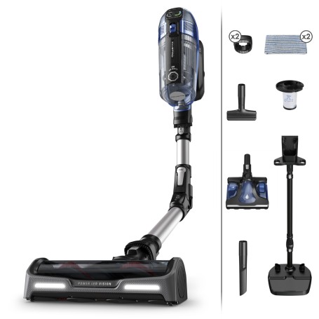Rowenta RH99C3 Aspirapolvere a bastone 2 in 1 Batteria Secco Senza sacchetto 0,9 L Blu, Argento