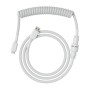 Glorious Gaming USB 2.0 cable 4.5ft total length 6 coiled section USB-C to USB-A adaptor 5-pin aviator connector Double-braided  (GLO-CBL-COIL-WHITE)